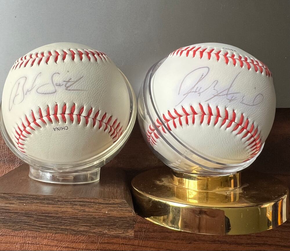 Bud Smith & Rick Ankiel MLB St. Louis Cardinals Autographed Baseballs